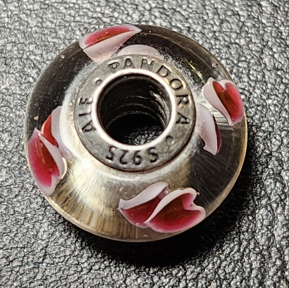 Retired Pandora Petals of Love Murano Charm - Picture 2 of 3